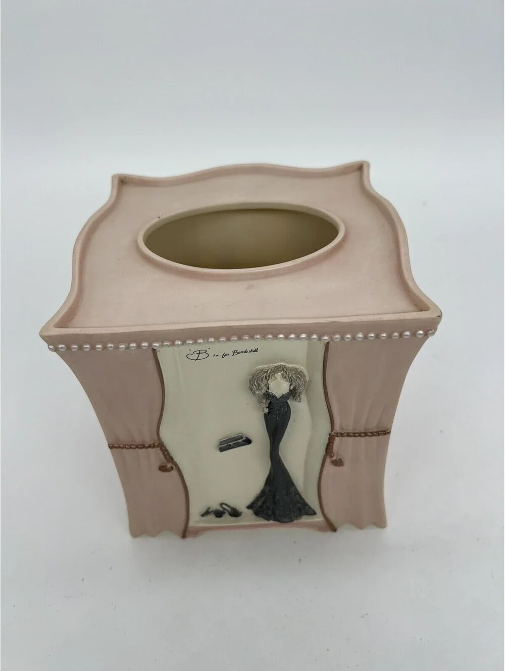 Blush Pink Tissue Box Cover Couture Style